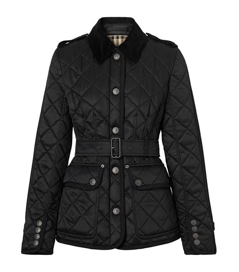 burberry black bubble jacket|ladies quilted black burberry jacket.